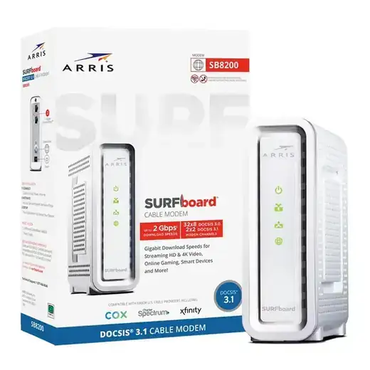 ARRIS SB8200 Cable Modem Fast DOCSIS 3.1 32x8 Gigabit 2 Gbps Max