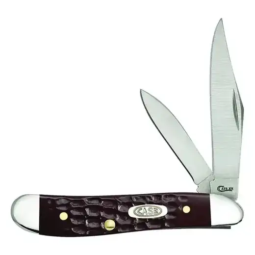 Case WR XX Pocket Knife Brown Synthetic Jigged Peanut Item #046 – (6220 SS) – Length Closed: 2 7/8 Inches