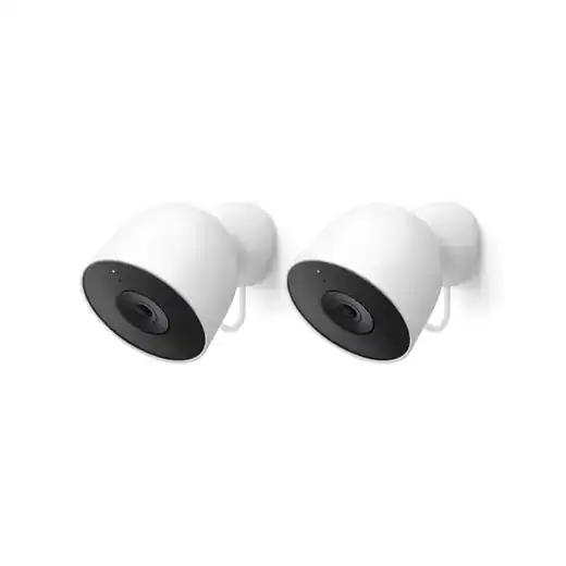 Google Nest Cam Outdoor Wired 2nd Gen 2 Pack 2K Cameras Night Vision Snow