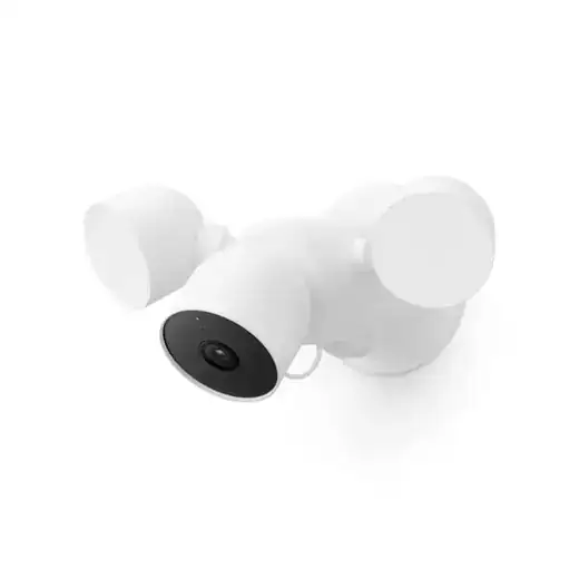 Google Nest Cam With Floodlight - Wired Outdoor Smart Home Security Camera
