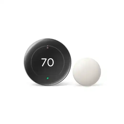 Google Nest Learning Thermostat 4th Gen w/ Sensor 2nd Gen - Polished Silver