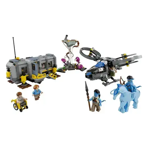 LEGO Avatar Floating Mountains Site 26 & RDA Samson 75573 Building Set - Helicopter Toy Featuring 5 Minifigures and Direhorse Animal Figure, Movie