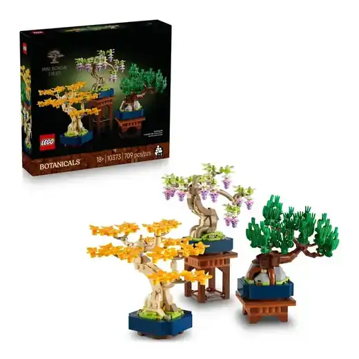 LEGO Botanicals Mini Bonsai Trees Building Set - Artificial Bonsai Tree Building Blocks for Adults, Ages 18+ - DIY Home and Office Decor for Men