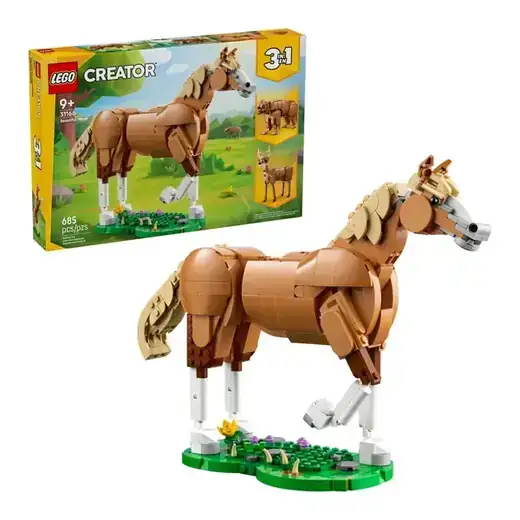 LEGO Creator 3 in 1 Beautiful Horse Building Toy for Kids - Building Blocks & Learning Toy for Girls & Boys, Ages 9+, - Create a Horse, Bear, or Deer