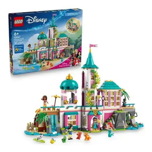 LEGO Disney Princess Castle & Royal Pets Kids Toy - Pretend Play Building Set for Girls and Boys, Ages 6+ - Includes Ariel, Rapunzel, Jasmine, Moana