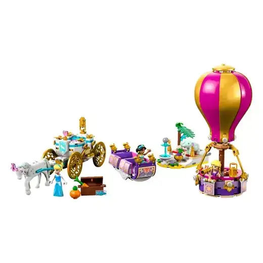 LEGO Disney Princess Enchanted Journey 43216 Building Set - 3in1 Playset with Cinderella, Jasmine, Rapunzel Mini Dolls, Toy Horse & Carriage, Hot Air