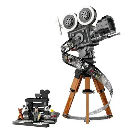 LEGO Disney Walt Disney Tribute Camera 43230 Disney Fan Building Set, Celebrate Disney 100 with a Collectible Piece Perfect for Play and Display
