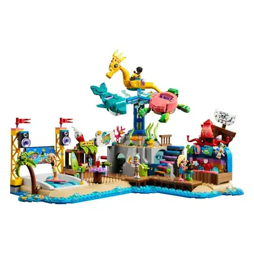 LEGO Friends Beach Amusement Park 41737 Building Toy Set, A Technical Project for older kids Ages 12+, with Spinning Carousel, Wave Machine