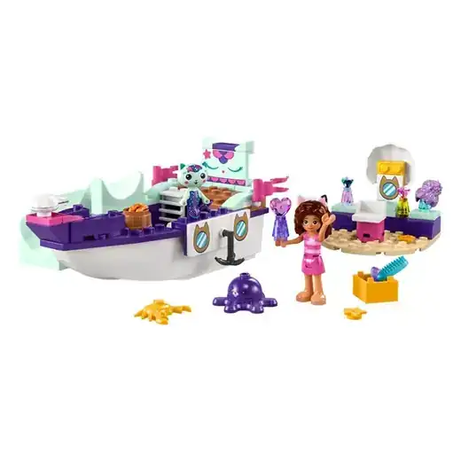 LEGO Gabby's Dollhouse Gabby & Mercat’s Ship & Spa 10786 Building Toy for Fans of The DreamWorks Animation Series, Boat Playset, Beauty Salon