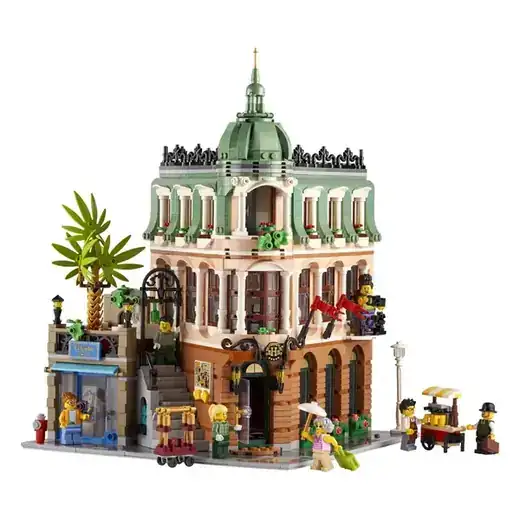 LEGO Icons Boutique Hotel 10297 Modular Building Display Model Kit for Adults to Build, Set with 5 Detailed Rooms Including Guest Rooms and Gallery
