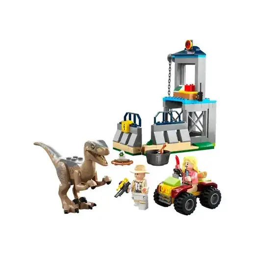 LEGO Jurassic Park Velociraptor Escape 76957 Learn to Build Dinosaur Toy for Boys and Girls; Gift for Kids Aged 4 and Up Featuring a Buildable