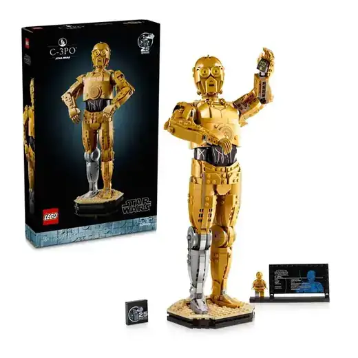 LEGO Star Wars C-3PO Buildable Droid Figure, Build and Display Model with C-3PO Minifigure, Star Wars Collectible for Home or Office Décor, Nostalgic