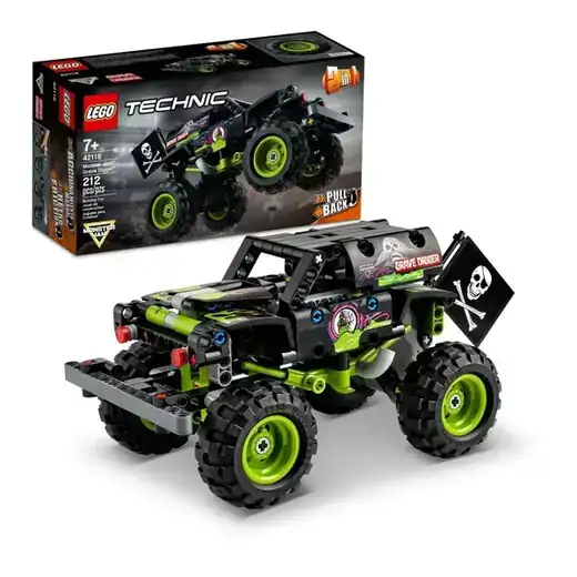 LEGO Truck Toy to Off-Road Buggy Technic Monster Jam Grave Digger 7+ years, 212 pieces