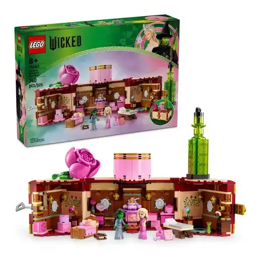 LEGO Wicked Glinda & Elphaba's Dormitory Collectible Toys, Kids Witch Toys with 2 Minidoll Figures, Halloween Toy Gift for Girls and Boys Ages 8