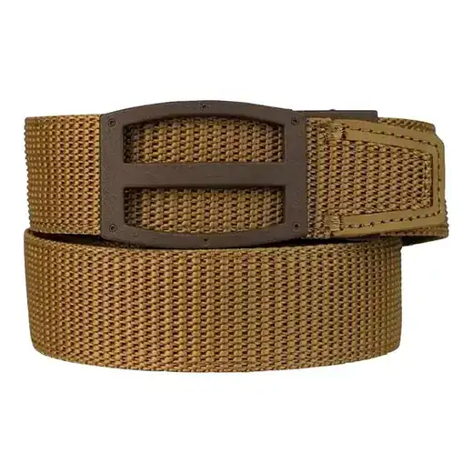 Nexbelt Tactical Ratchet EDC Titan Gun Belt – Cut to Fit Gun Belt for Men – PreciseFit Nylon Reinforced Belt with 1 1/2″ Width Strap – Tan