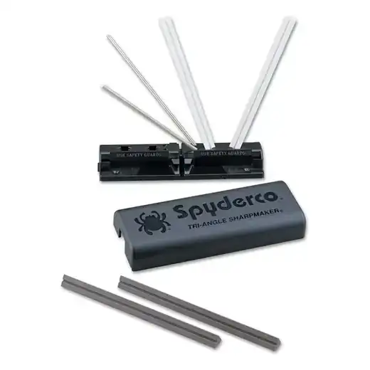 Spyderco Tri-Angle Premium Sharpmaker Set with DVD and Two Sets of Alumina Ceramic Stones – 204MF