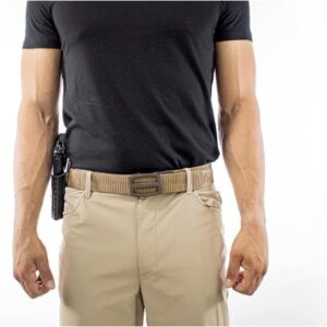 Nexbelt Tactical Ratchet EDC Titan Gun Belt - Cut to Fit Gun Belt for Men - PreciseFit Nylon Reinforced Belt with 1 1/2" Width Strap - Tan