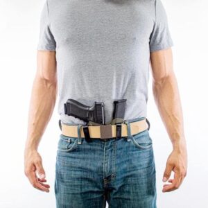 Nexbelt Tactical Ratchet EDC Supreme Appendix Gun Belt - OWB or IWB Gun Belt for Men with up to 50" Waist - CCW Nylon Sweat Resistant Belt - CCW Belt with 1 1/2" Width Strap - Coyote