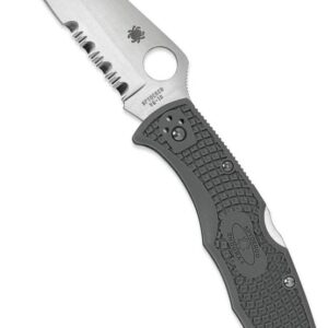 Spyderco Endura 4 Lightweight Signature Knife with 3.80" VG-10 Steel Blade and Foliage Green FRN Handle - CombinationEdge - C10PSFG