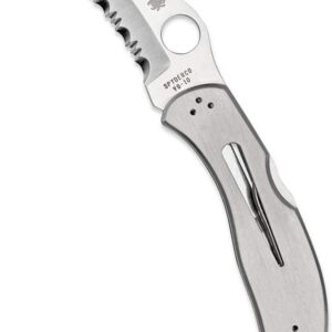 Spyderco Harpy Folding Utility Knife with 2.75" Hawkbill VG-10 Steel Blade and Durable Stainless Steel Handle - SpyderEdge - C08S