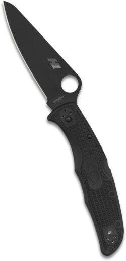 Spyderco Pacific Salt 2 Lightweight Knife with 3.78" Corrosion Resistant H-1 Steel Blade and Black Non-Slip FRN Handle