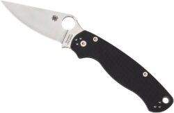Spyderco Para Military 2 EDC Folding Utility Knife - 3.42" CPM S45VN Steel Blade and Durable G-10 Handle, PlainEdge - C81GP2