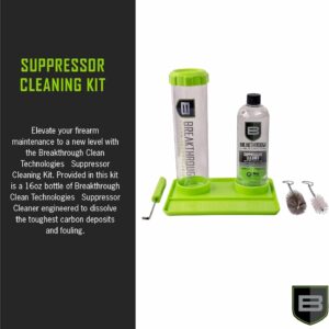 Breakthrough Clean Technologies Suppressor Cleaning Kit, 16oz. Removes Carbon and Lead depsosits