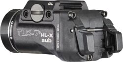 Streamlight 69503 TLR-7 HL-X sub USB 1000-Lumen Rechargeable Rail-Mounted Weapon Light Designed Exclusively for Glock 43X/48 MOS, 43X/48 Rail, Includes Mounting Kit with Keys, Black