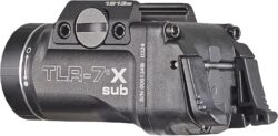 Streamlight 69407 TLR-7 X sub 500-Lumen 5000-Candela Weapon Light Designed Exclusively and Solely for 1913 Short, Includes Mounting Kit, Key, and Multi-Tool, Black