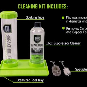 Breakthrough Clean Technologies Suppressor Cleaning Kit, 16oz. Removes Carbon and Lead depsosits