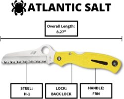 Spyderco Atlantic Salt Rust Free Serrated Edge Knife