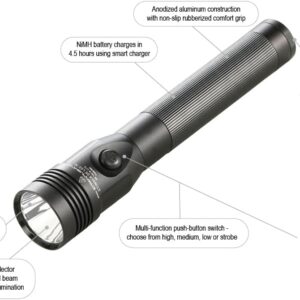 Streamlight 75456 Stinger DS LED High Lumen Rechargeable Flashlight with 12-Volt DC Charger - 800 Lumens, Black