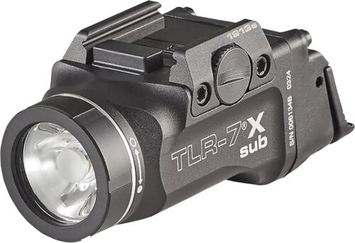 Streamlight 69407 TLR-7 X sub 500-Lumen 5000-Candela Weapon Light Designed Exclusively and Solely for 1913 Short, Includes Mounting Kit, Key, and Multi-Tool, Black